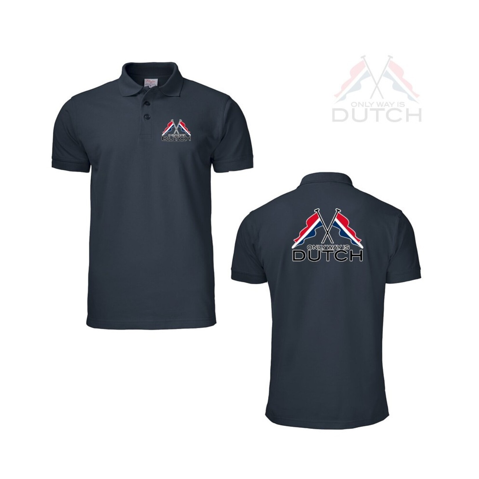 ONLY WAY IS DUTCH Polo Shirt OWID Flag Navy Blue