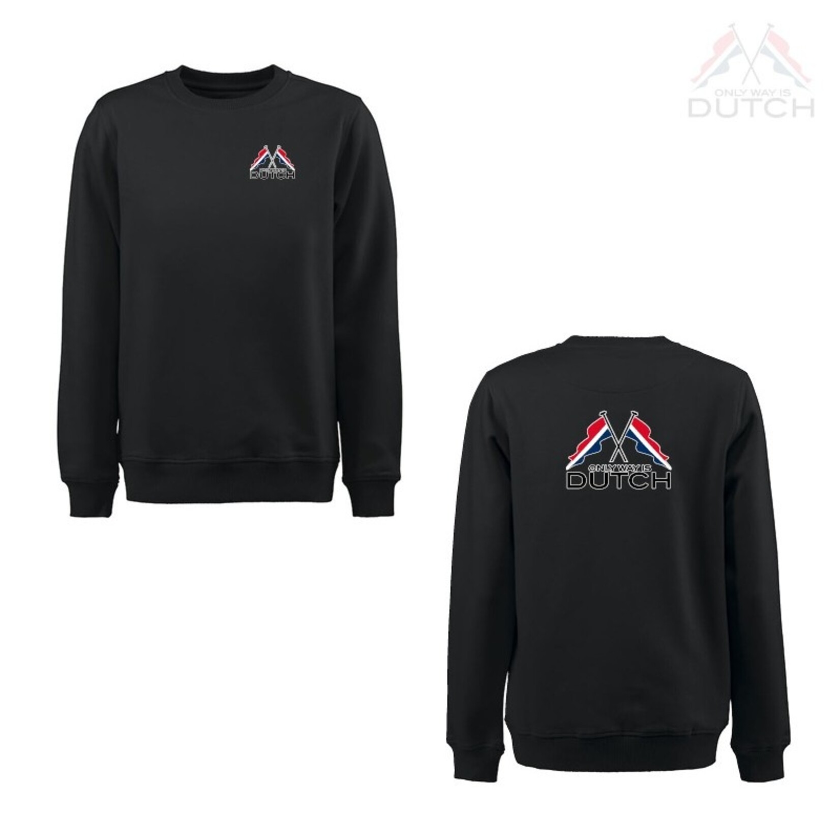 ONLY WAY IS DUTCH Sweater OWID Flag - Black