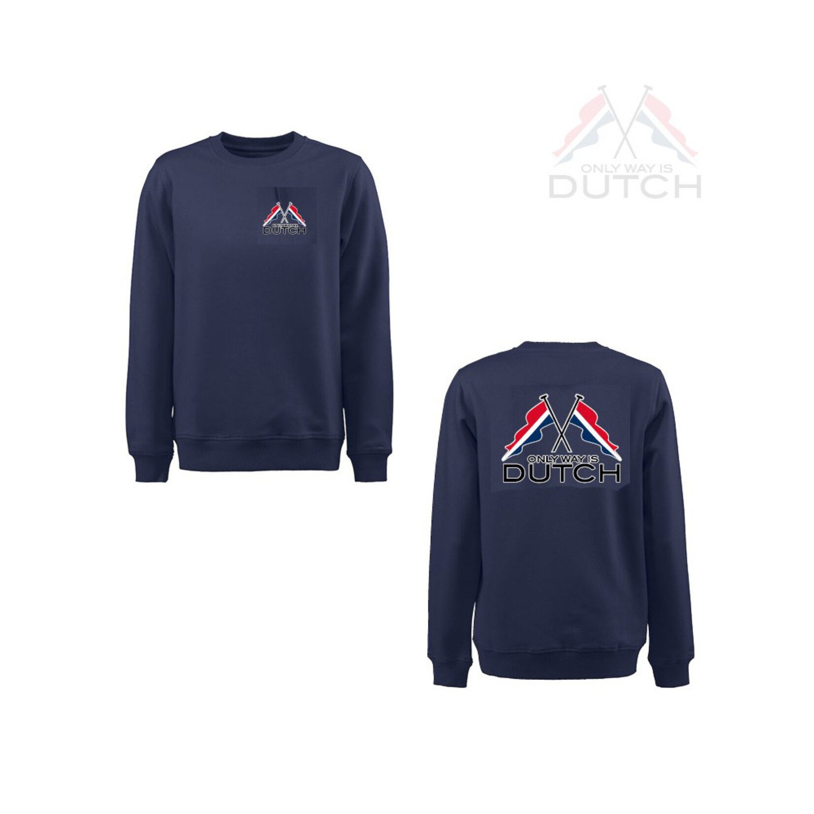 ONLY WAY IS DUTCH Sweater OWID Flag - Navy Blue