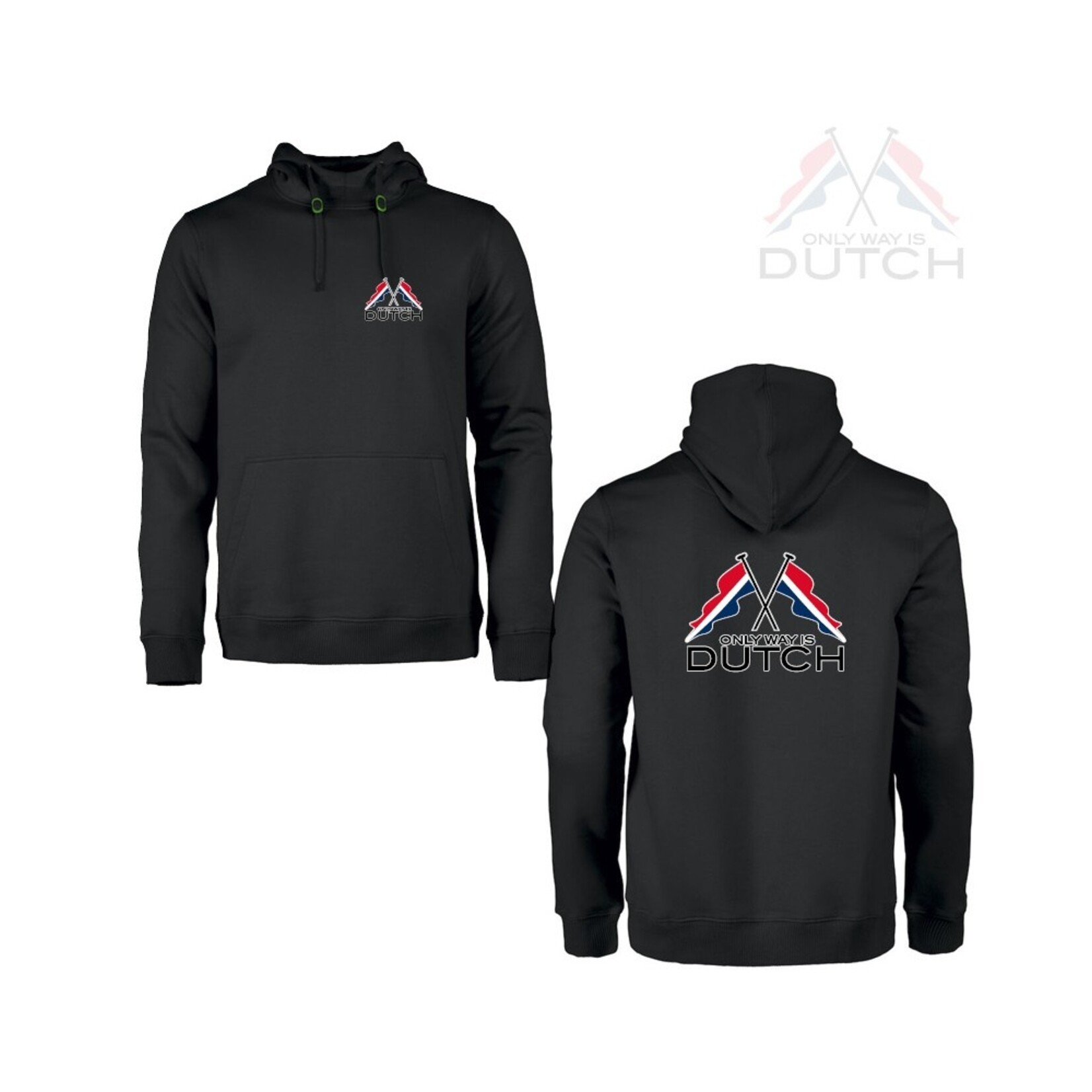 ONLY WAY IS DUTCH Hooded Sweater OWID Flag - Navy Blue