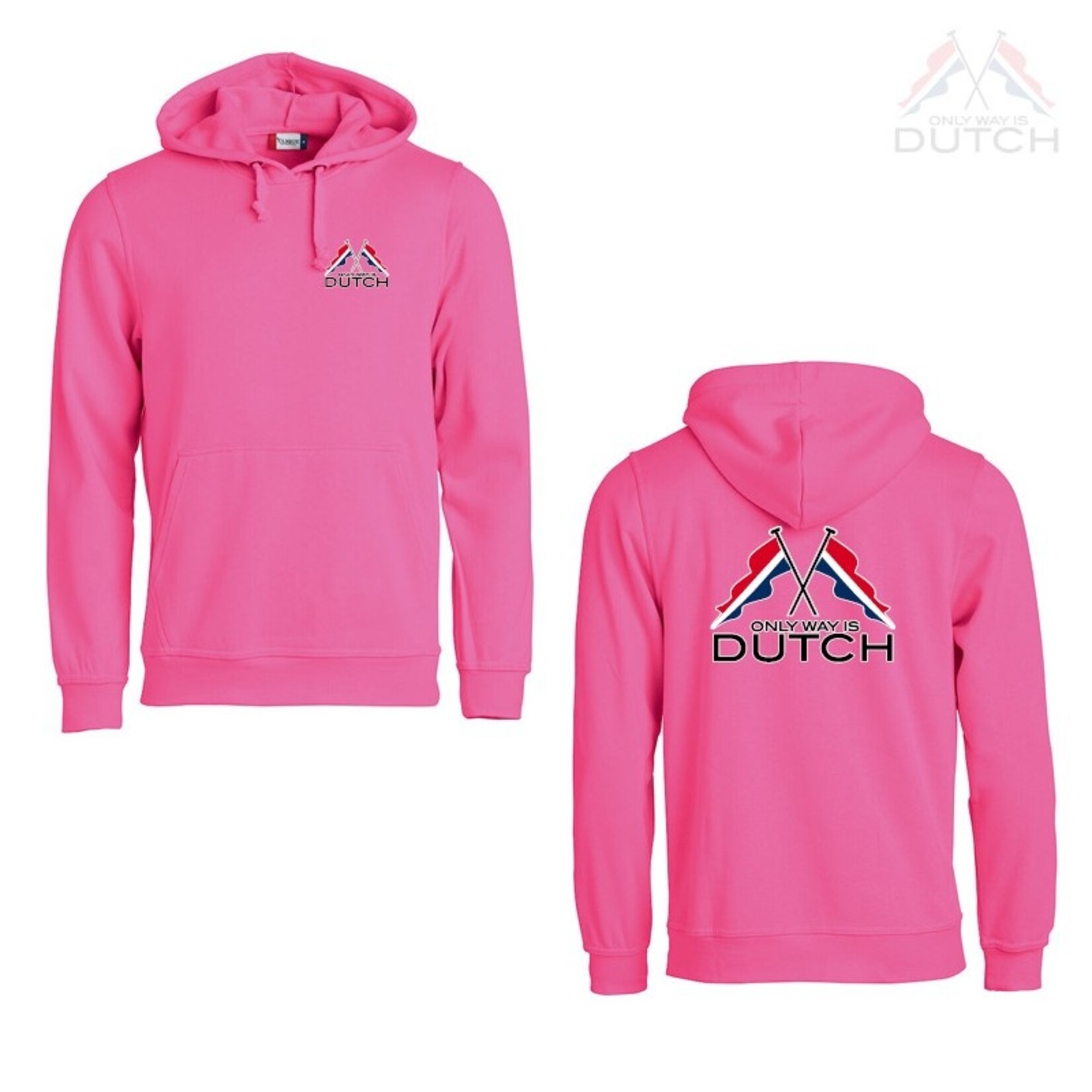 ONLY WAY IS DUTCH Hooded Sweater OWID Vlag - Navy Blauw