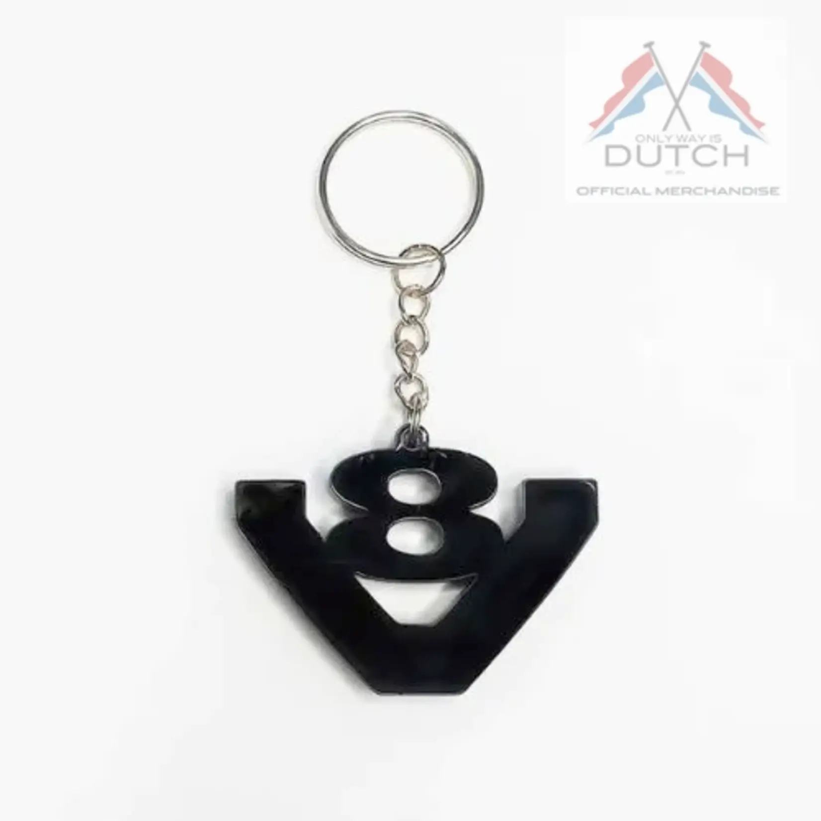ONLY WAY IS DUTCH Keychain V8 Logo Black