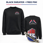 ONLY WAY IS DUTCH Sweater OWID Vlag - Zwart