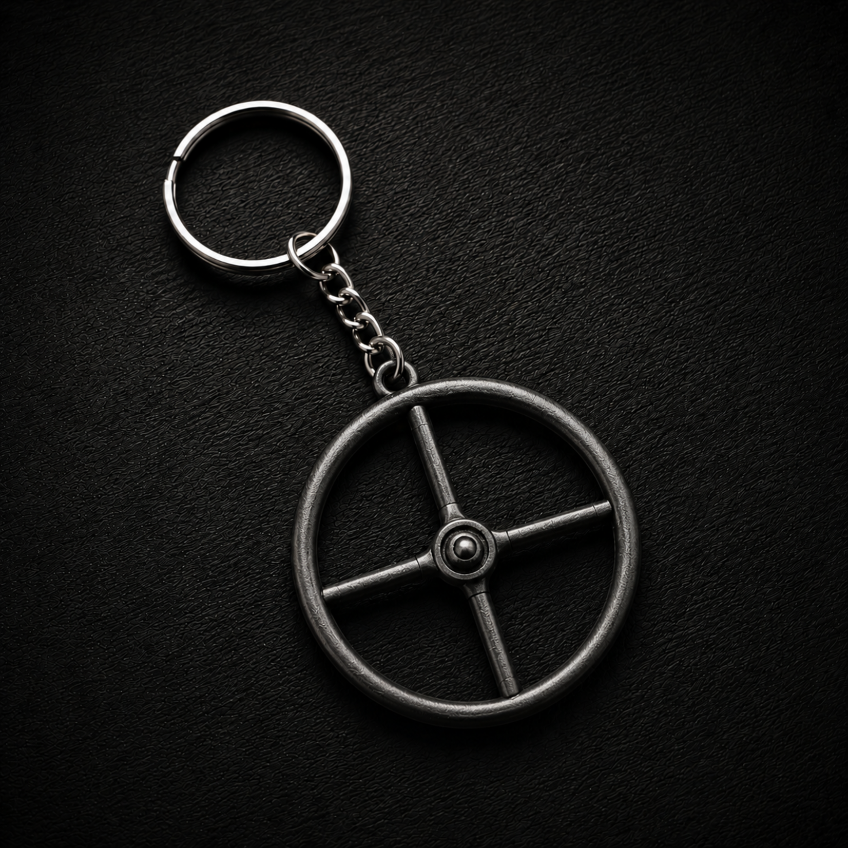 ONLY WAY IS DUTCH Classic 3-Spoke Steering Wheel Keychain