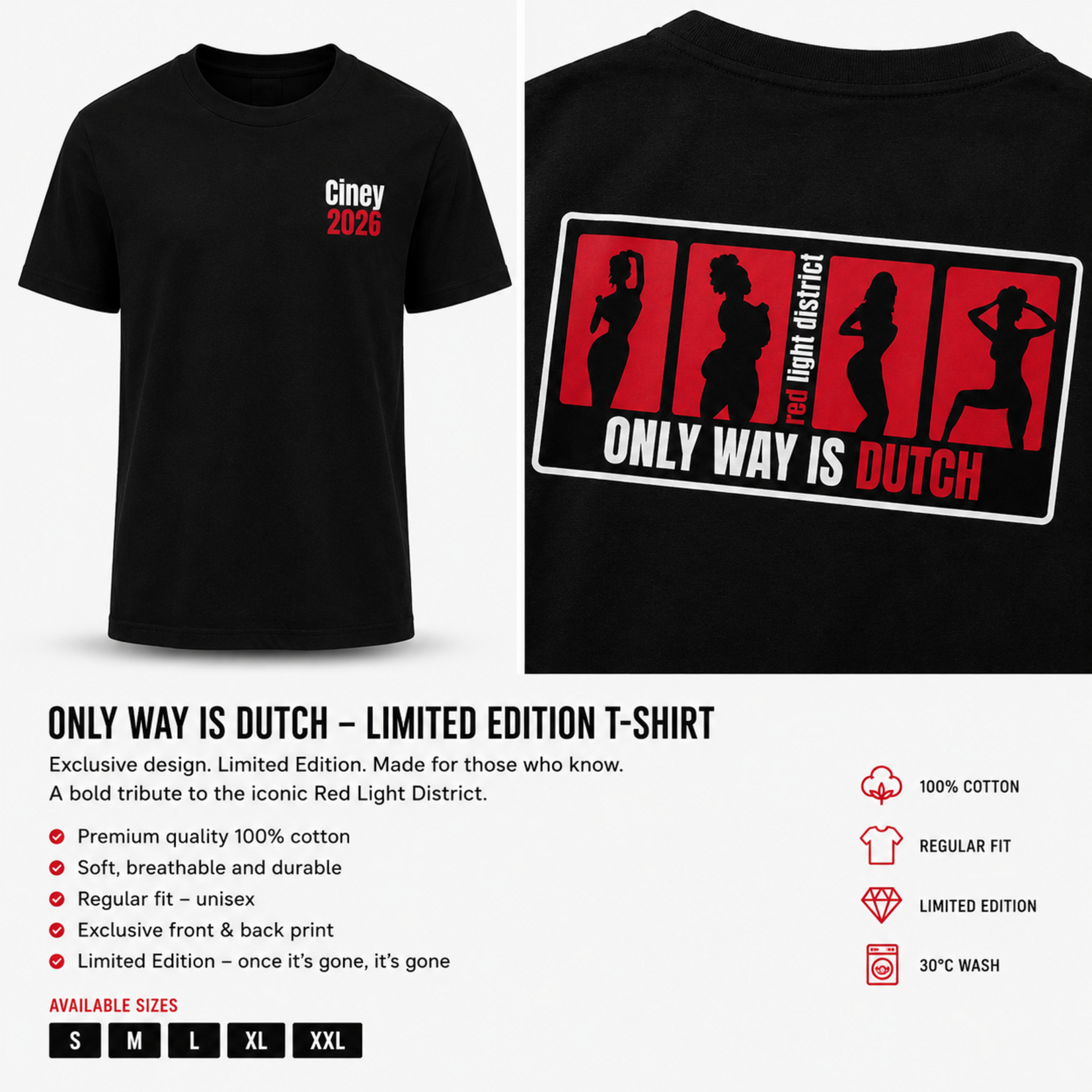 ONLY WAY IS DUTCH Only Way Is Dutch T-Shirt - Red Light District