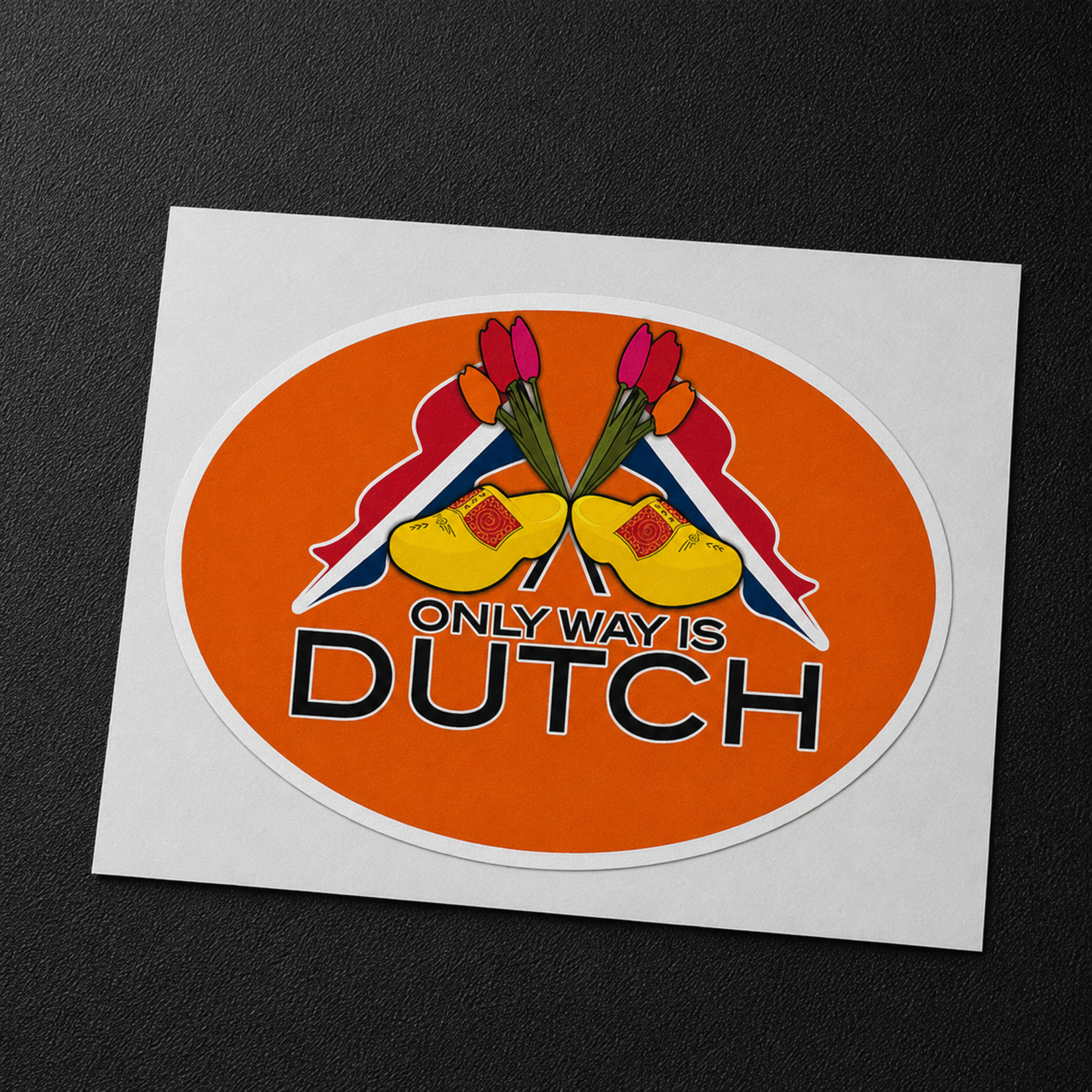 ONLY WAY IS DUTCH Only Way Is Dutch Sticker - Orange Oval