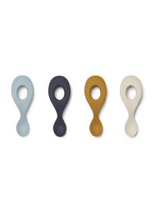 liewood Liva silicone spoon 4-pack Sea blue multi mix