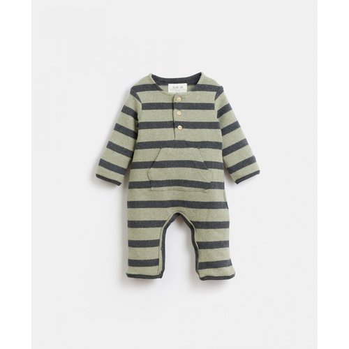 play up STRIPED JERSEY JUMPSUIT LOURO