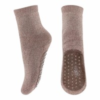 Celina socks with anti-slip Brown Sienna