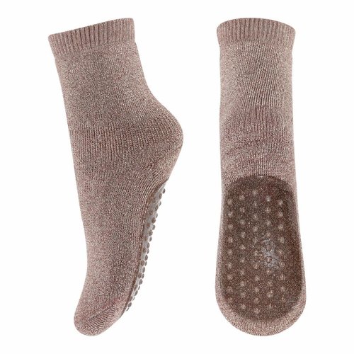 MP Denmark Celina socks with anti-slip Brown Sienna