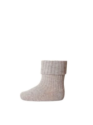 mp denmark Cotton rib baby socks Light Brown Melange