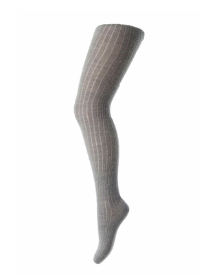 mp denmark Cotton rib tights Grey Melange baby