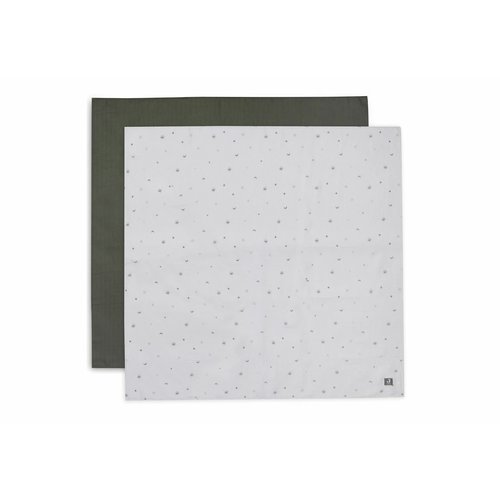 Jollein Hydrofiele Doek Large 115x115cm Stargaze Leaf Green(2pack) Jollein Hydrofiele Doek Large 115x115cm Stargaze Leaf Green(2pack)