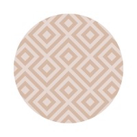 Modern Blocks - Desert Sand | Round floor mat