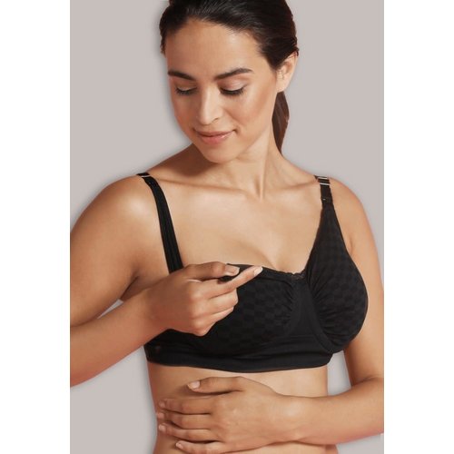 carriwel Black Check Maternity & Nursing Bra with Carri-Gel Support DELUXE