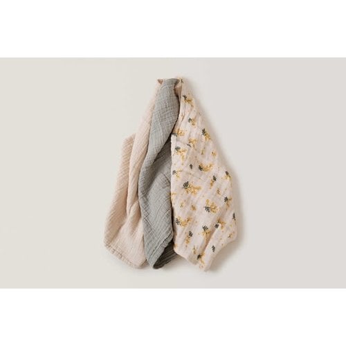 garbo & friends Mimosa muslin burp cloth 3pcs