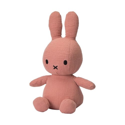 Miffy Miffy Sitting Mousseline Pink- 33cm Miffy Miffy Sitting Mousseline Pink- 33cm