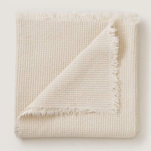 Garbo & friends Ecru waffle cotton blanket Garbo & friends Ecru waffle cotton blanket
