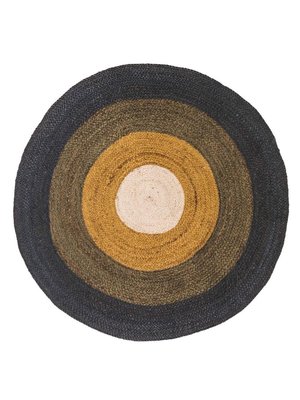 tapis petit Vloerkleed cirkel oker,groen,zwart