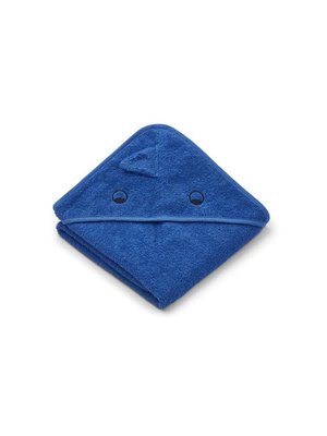 liewood Albert hooded towel dino surf blue