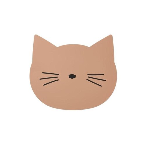 liewood Aura placemat cat dark rose liewood Aura placemat cat dark rose