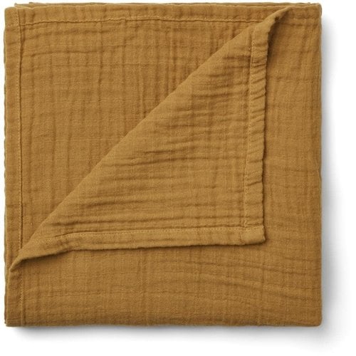 liewood BEN MUSLIN SWADDLE SOLID GOLDEN CARAMEL