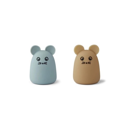 liewood Callie night light 2-pack mouse blue fog/oat