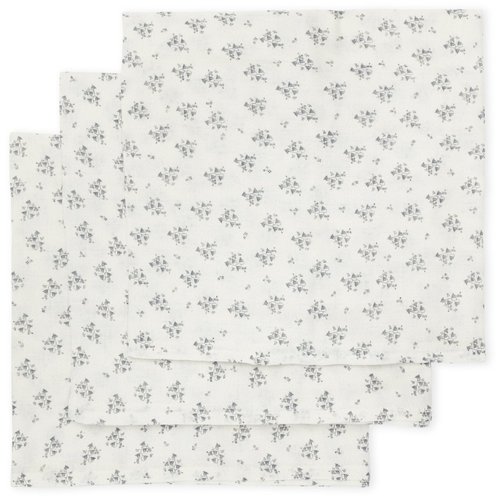 konges slojd 3 pack muslin cloth gots -  CLOCHETTE BLEUE