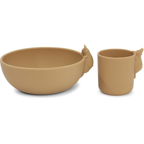 konges slojd BUNNY BOWL AND CUP SET  ALMOND