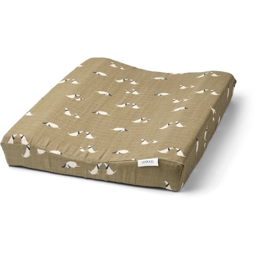 liewood Cliff printed changing mat cover Dog / Oat mix