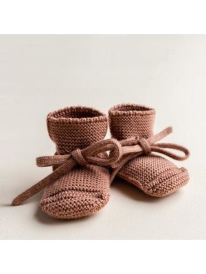 hvid booties terracotta 0-9m