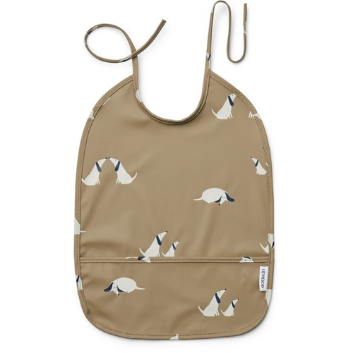 liewood Lai bib  Dog / Oat mix