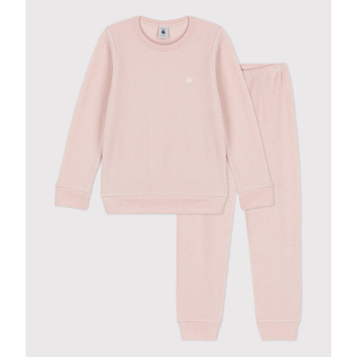 petit bateau 2-delige pyjama met IN GERUWDE BADSTOF saline