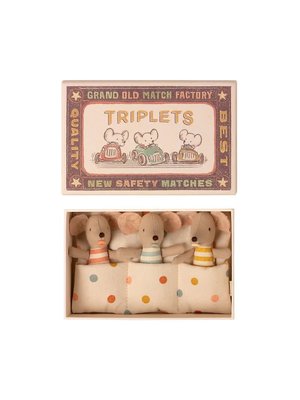 maileg Triplets, Baby mice in matchbox