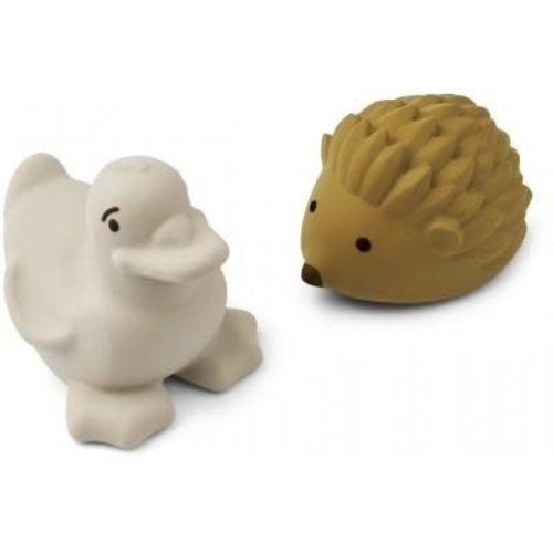 liewood Henrik bath toys 2-pack golden caramel/sandy mix