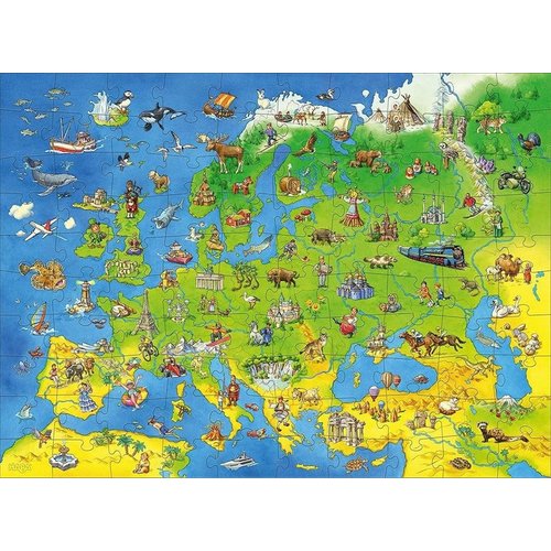 HABA Puzzel landen van europa 100 stukken HABA Puzzel landen van europa 100 stukken