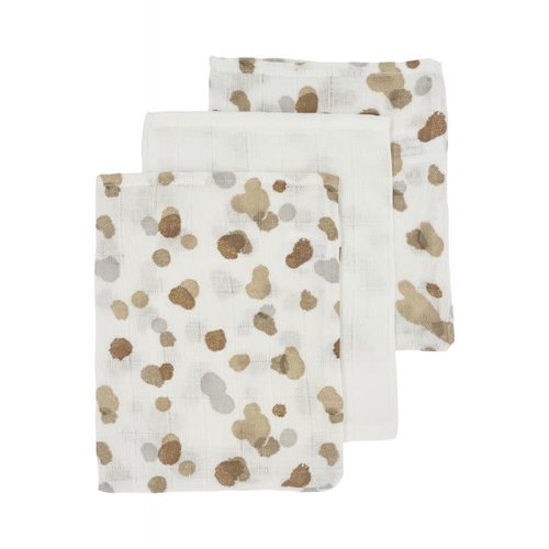 meyco Hydrofiele Washandjes 3-pack Branches - Sand - 20x17cm meyco Hydrofiele Washandjes 3-pack Branches - Sand - 20x17cm