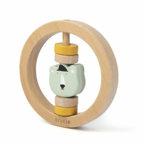 Trixie baby Houten ronde rammelaar - Mr. Polar Bear Trixie baby Houten ronde rammelaar - Mr. Polar Bear