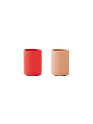 liewood ETHAN CUP 2 PACK APPLE RED/TUSCANY ROSE MIX