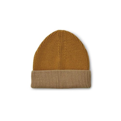 liewood Ezra Beanie - Golden caramel oat mix liewood Ezra Beanie - Golden caramel oat mix