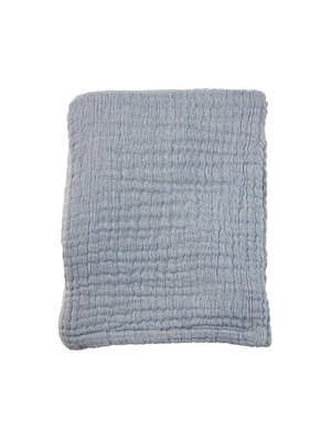 Mies&Co Soft mousseline blanket baby crib summer blue
