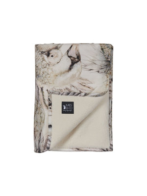 mies & co Baby soft teddy blanket  under my wings offwhite // wieg