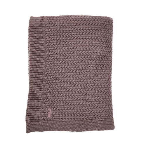 Mies&Co Soft knitted blanket baby crib rosewood 80x100 Mies&Co Soft knitted blanket baby crib rosewood 80x100