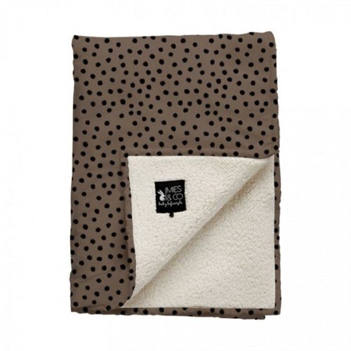 Mies&Co Baby soft teddy blanket bold dots (70x100cm) // wieg Mies&Co Baby soft teddy blanket bold dots (70x100cm) // wieg
