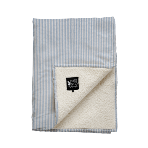 mies & co Soft teddy blanket big classic no. 1 summer blue 110x140