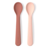 silicone spoon set - blush/terracotta