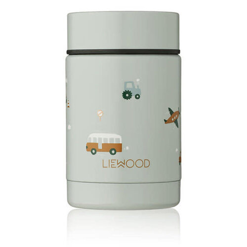 liewood Nadja food jar vehicles/dove blue mix liewood Nadja food jar vehicles/dove blue mix