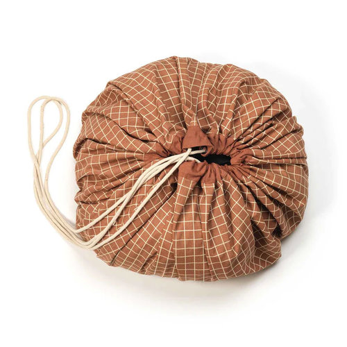 Play&Go Organic Grid Brown Storage Bag Play&Go Organic Grid Brown Storage Bag