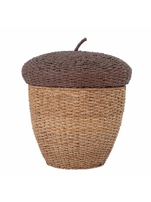 bloomingville Finus Basket w/Lid Brown Seagrass