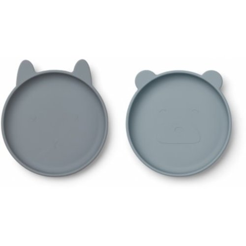 liewood Olivia plate - 2 pack blue mix liewood Olivia plate - 2 pack blue mix